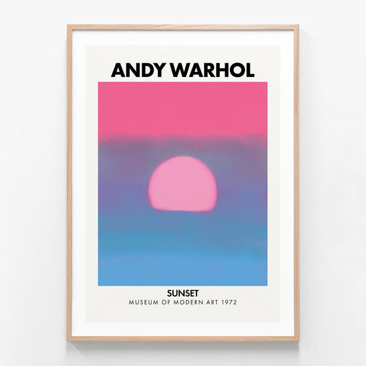 Andy Warhol Sunset No. 4 oak framed print