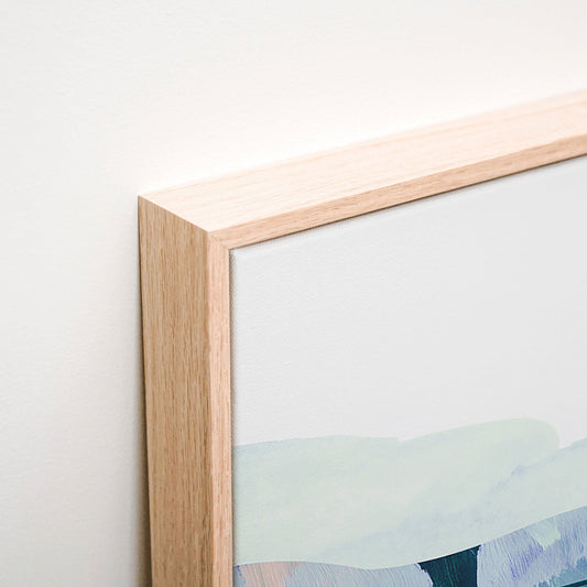 Aqua Landscape Canvas corner detail