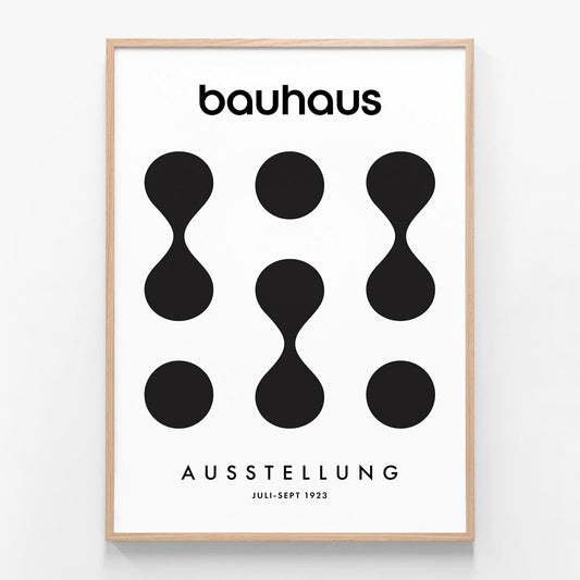 Bauhaus Ausstellung Black oak framed print