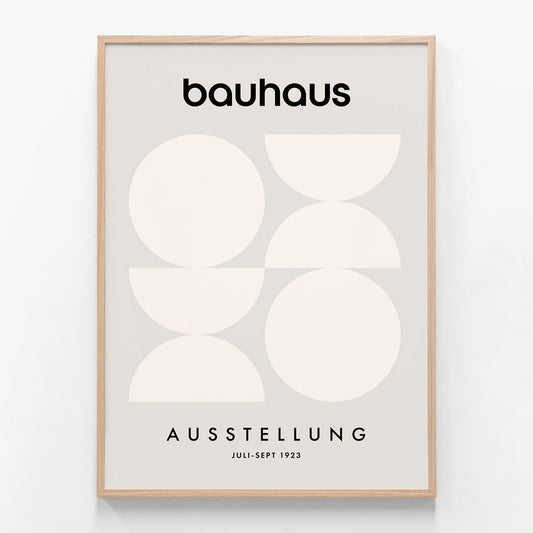 Bauhaus Ausstellung Grey oak framed print