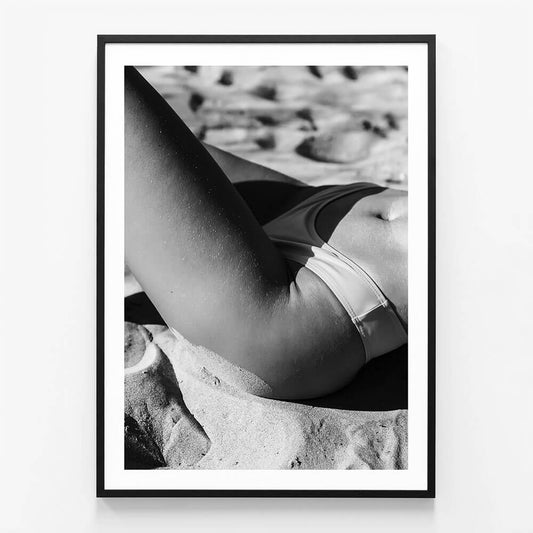 Beach Fashion 3 wall art print in black frame