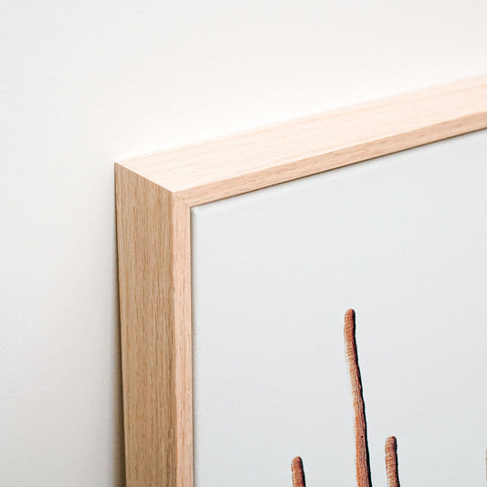 Cacti Wilderness Canvas wall art corner detail