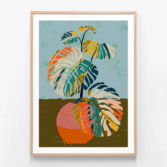 Colourful Monstera Leaves