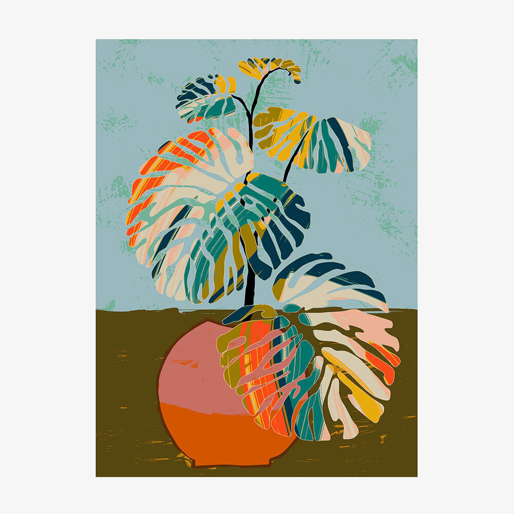 Colourful Monstera Leaves