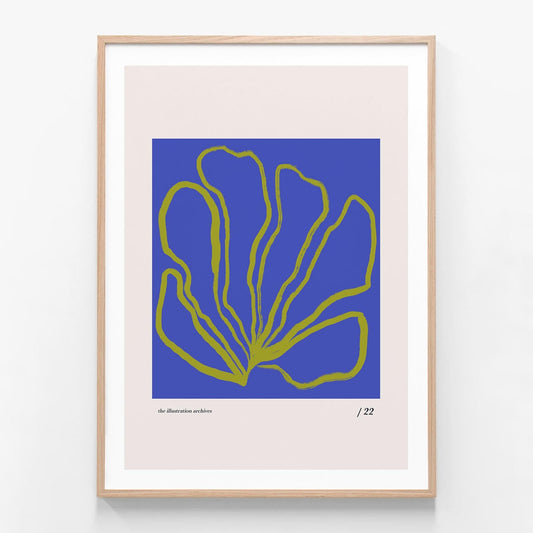 Coral Study 3 oak framed print