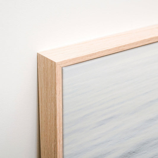 Deep Blue Canvas wall art corner detail
