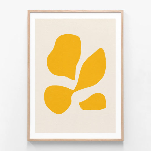 Forme Jaune oak framed print