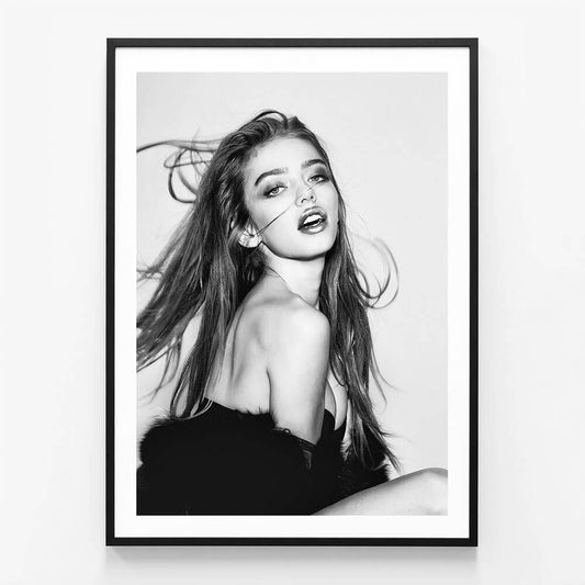 Glance wall art print in black frame