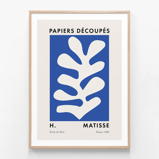 Matisse Blue Coral 6 oak framed print