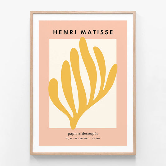 Matisse Coral 2 oak framed print