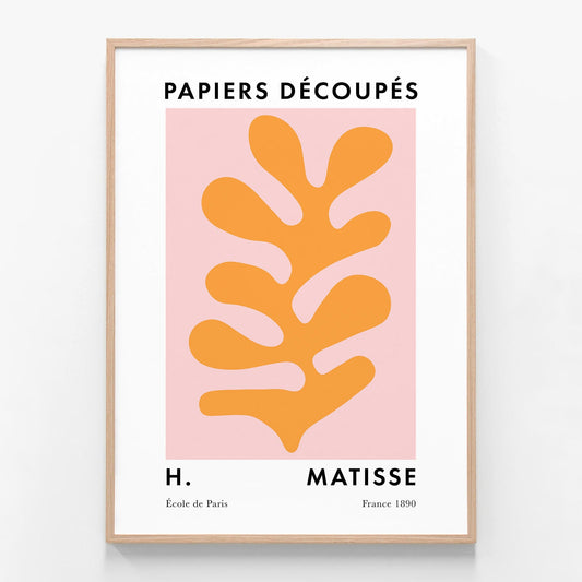 Matisse Orange Coral No. 4 oak framed print
