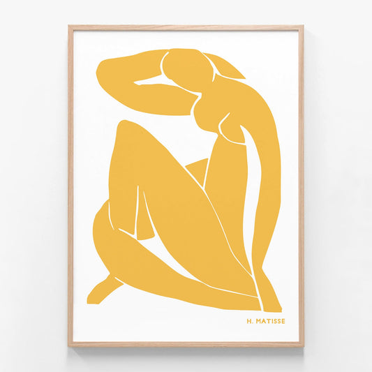 Matisse Yellow Nude No. 2 oak framed print
