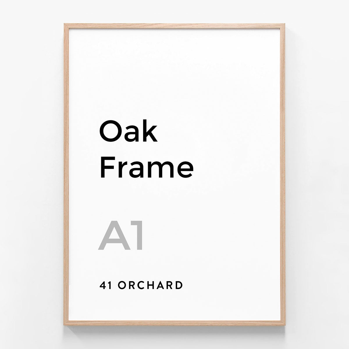 An A1 size oak picture frame.