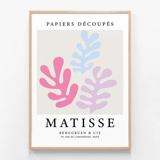Papiers Decoupes No. 17 oak framed print