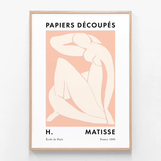 Papiers Decoupes No. 5 oak framed print