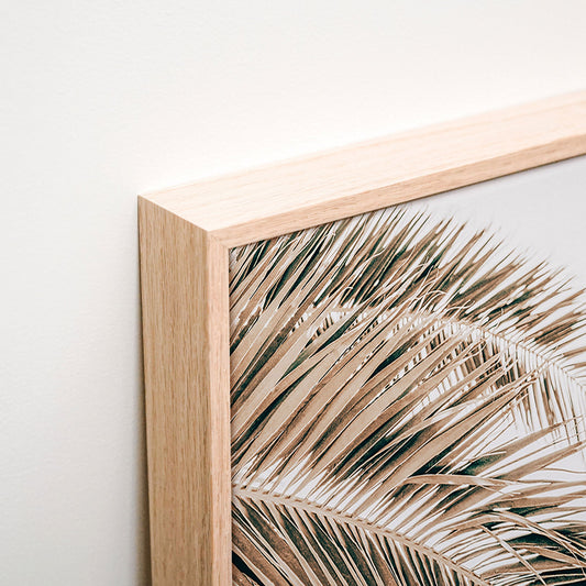Shaded Palm Canvas corner detail