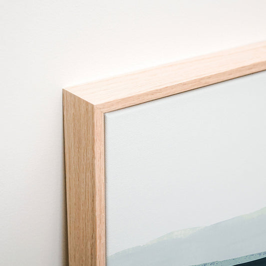 Teal Meadow Canvas corner detail