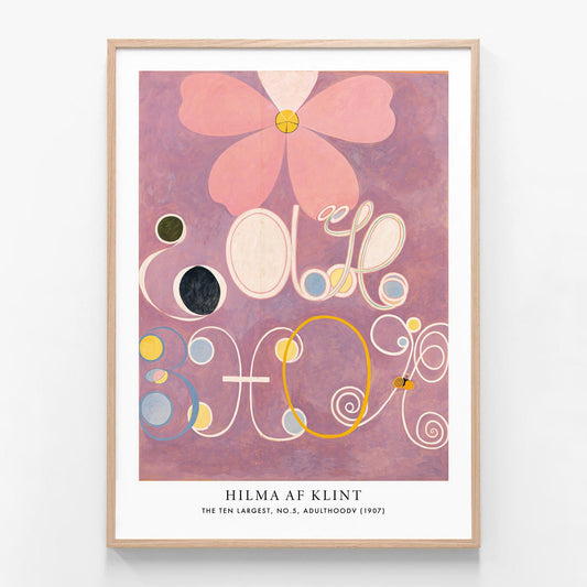 The Ten Largest 5 oak framed print