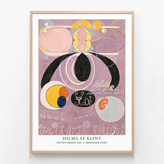 The Ten Largest 6 oak framed print