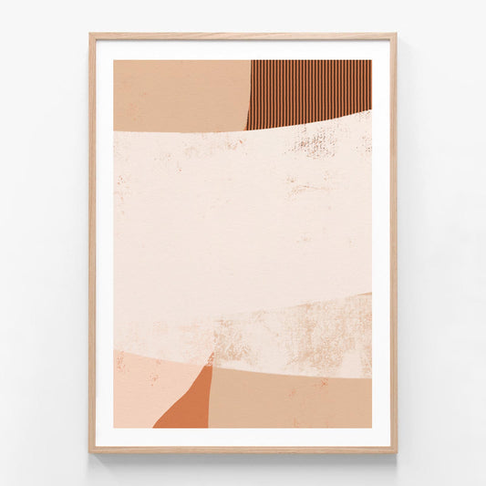 Torquay 2 oak framed print