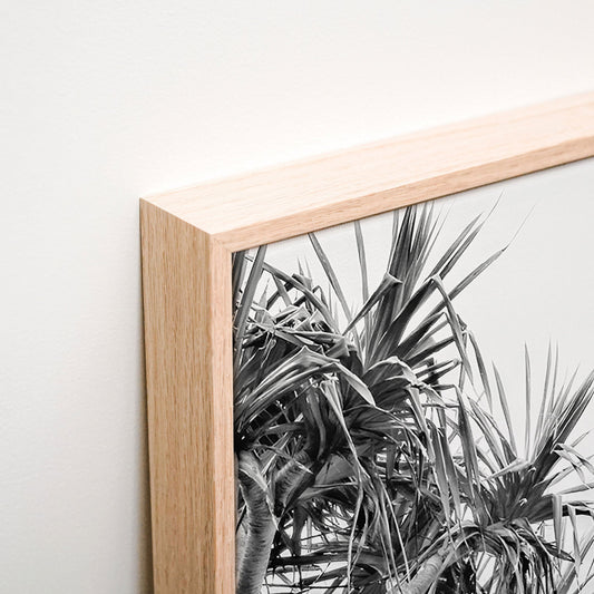 Wategos View B&W Canvas wall art corner detail