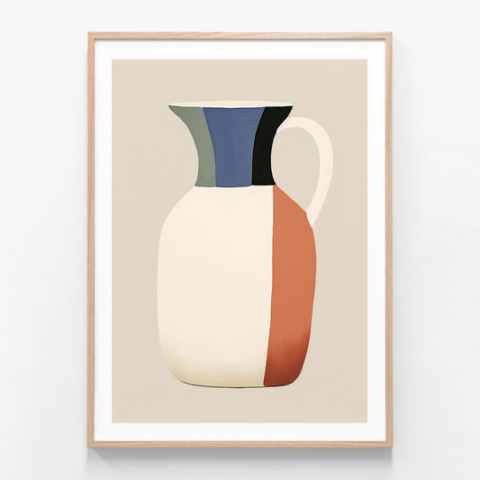 Water Jar 2 oak framed print