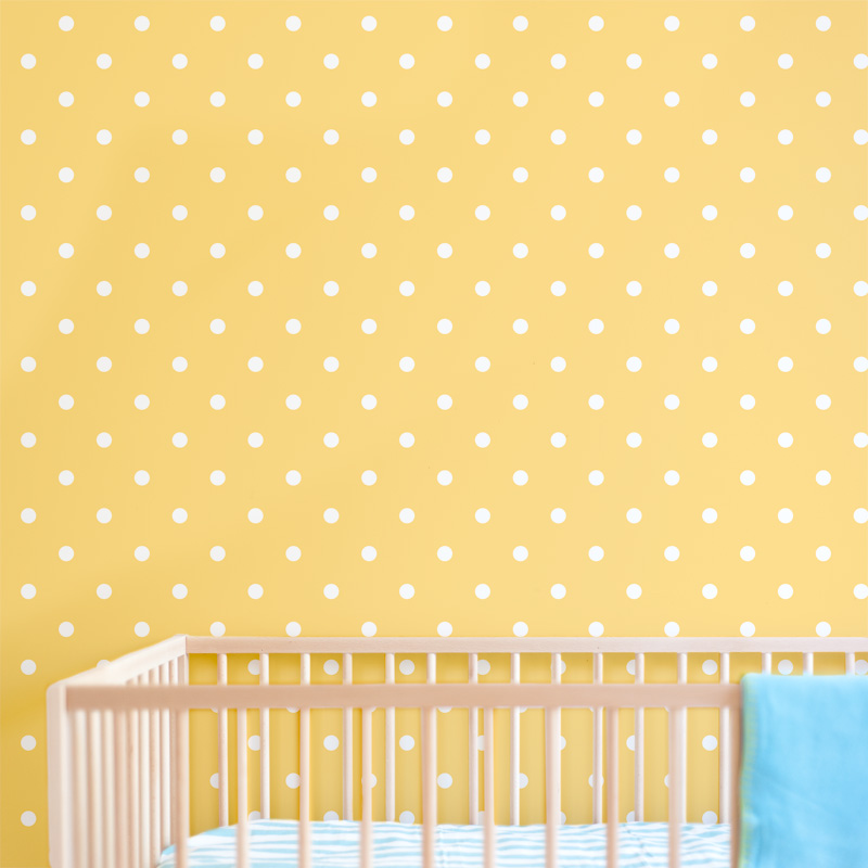Polka Dot Print Removable Wallpaper for Nursery