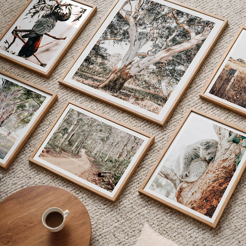 A collection of Australian Landscape photography framed prints.
