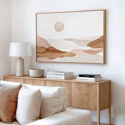 Watercolour Hills Abstract Canvas Art Print