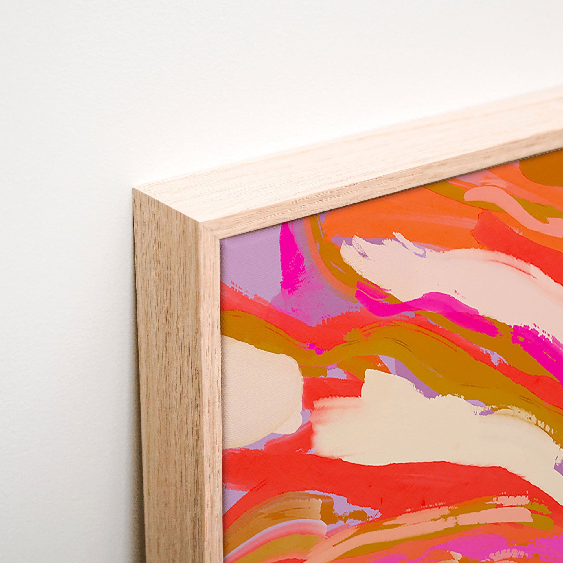 Abstract Flower Detail Canvas corner detail