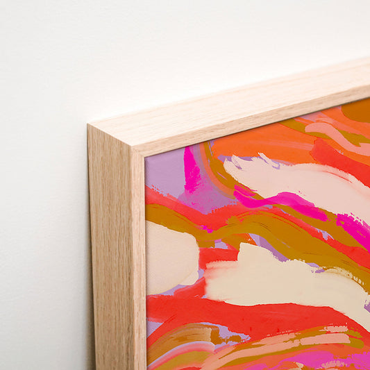 Abstract Flower Detail Canvas corner detail