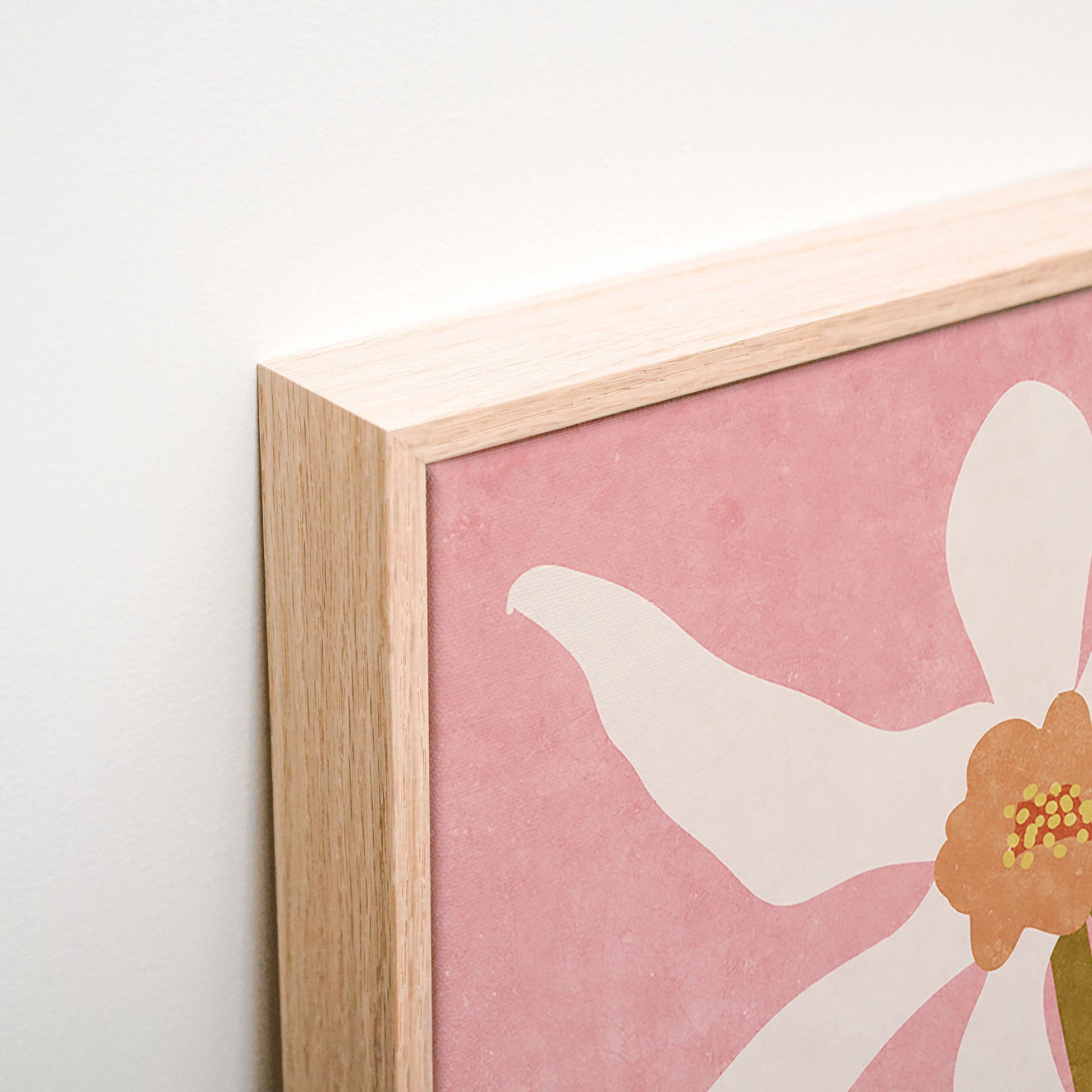 Abstract Flowers Canvas corner detail