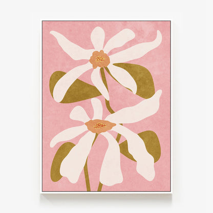 Abstract Flowers Canvas