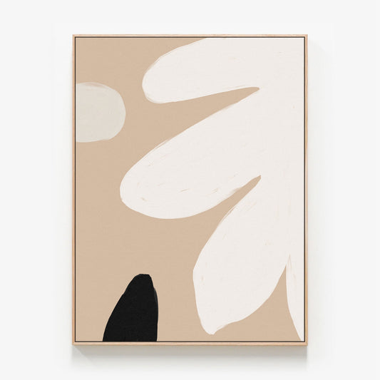 Abstract Form No. 3 Canvas print in oak frame
