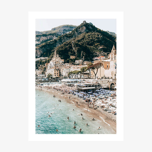 Amalfi Beach Day wall art print