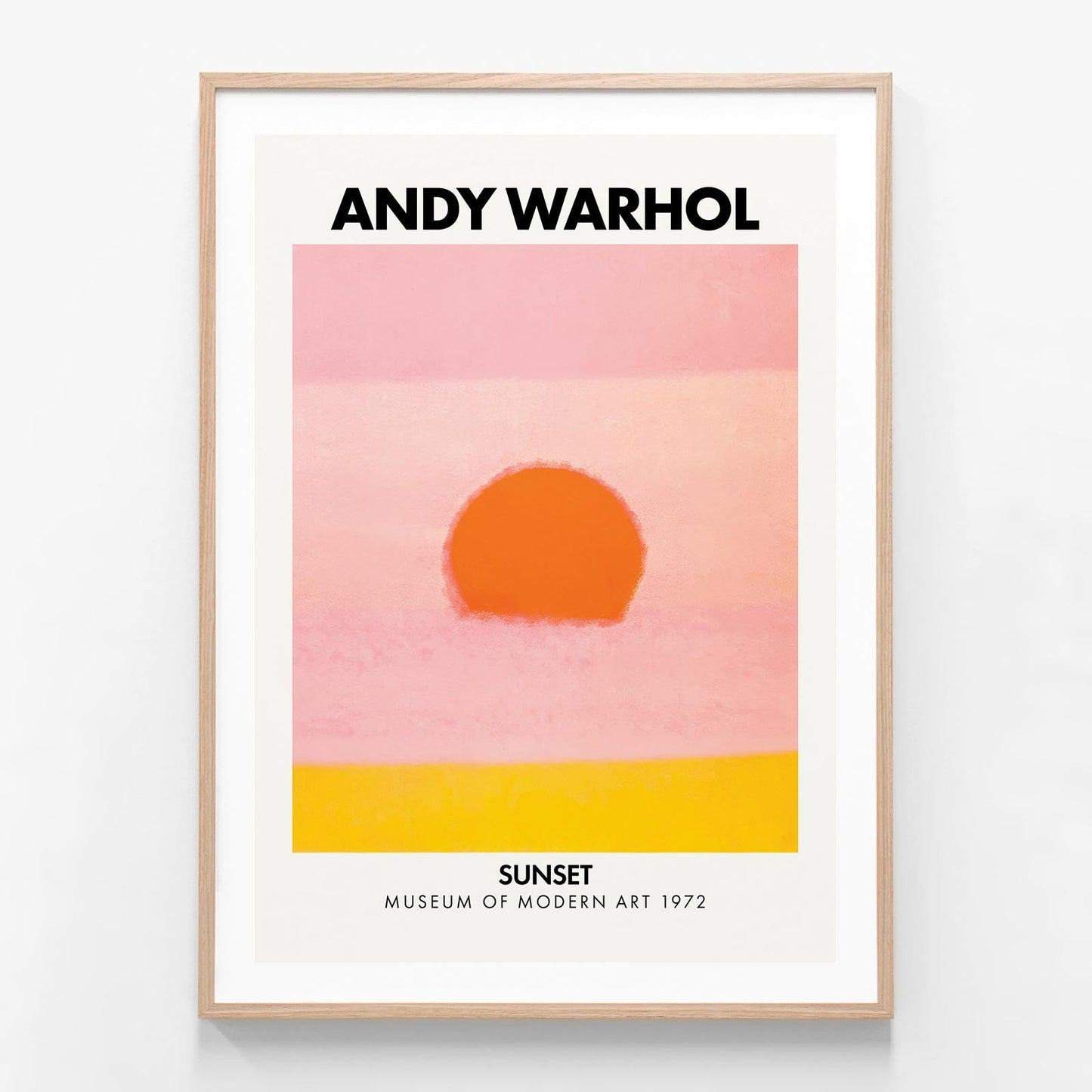 Andy Warhol Sunset No. 1 oak framed print