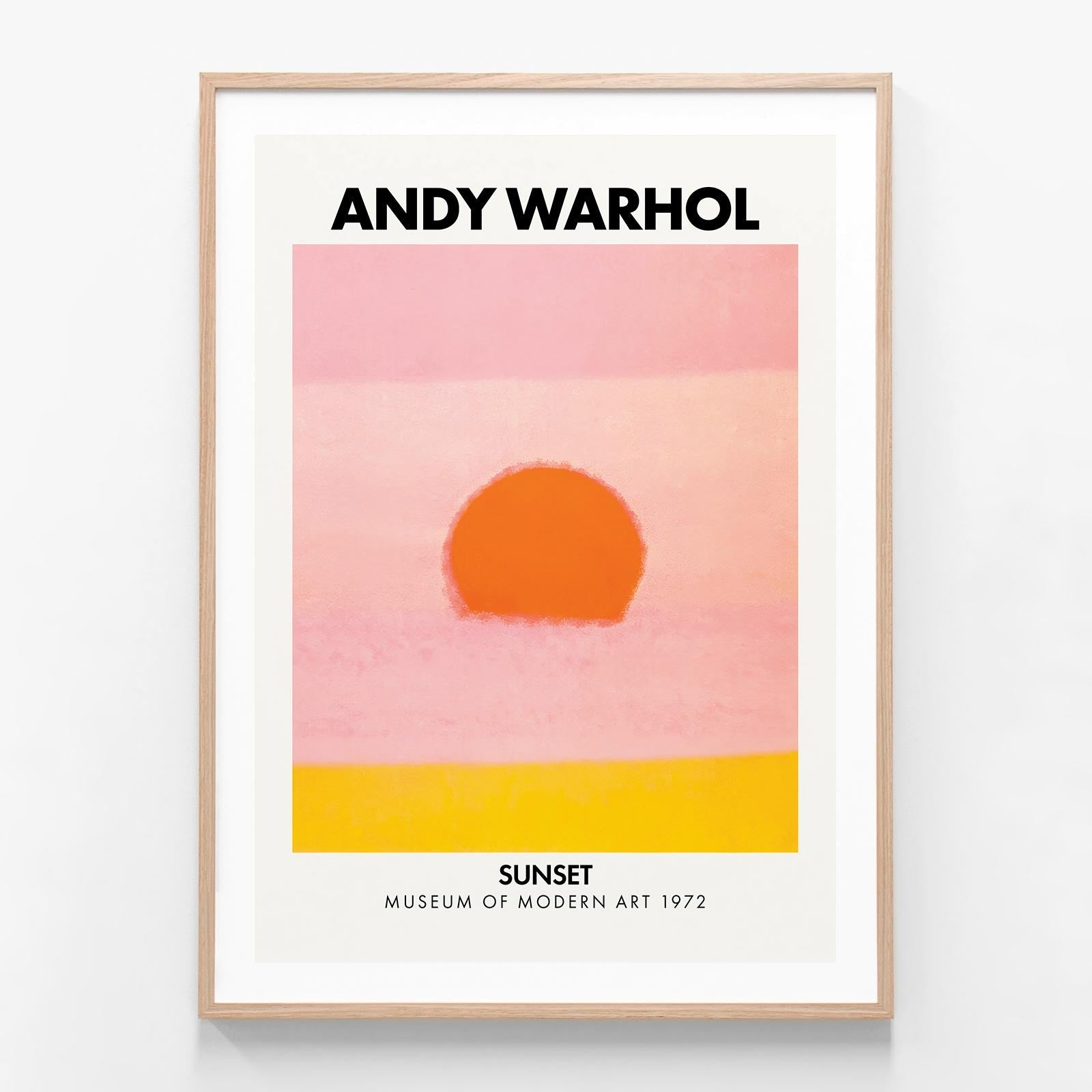 Andy Warhol Sunset No. 1 oak framed print