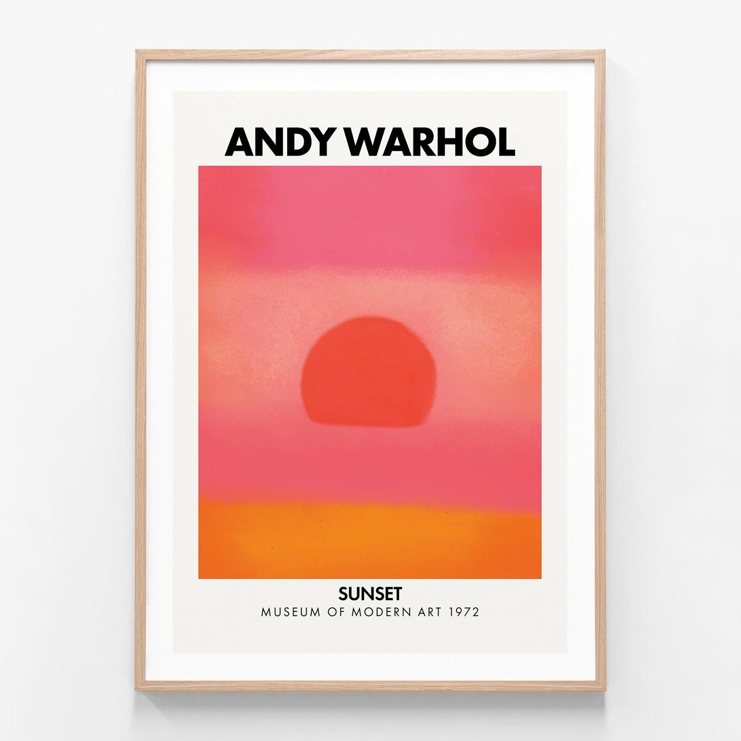 Andy Warhol Sunset No. 2 oak framed print