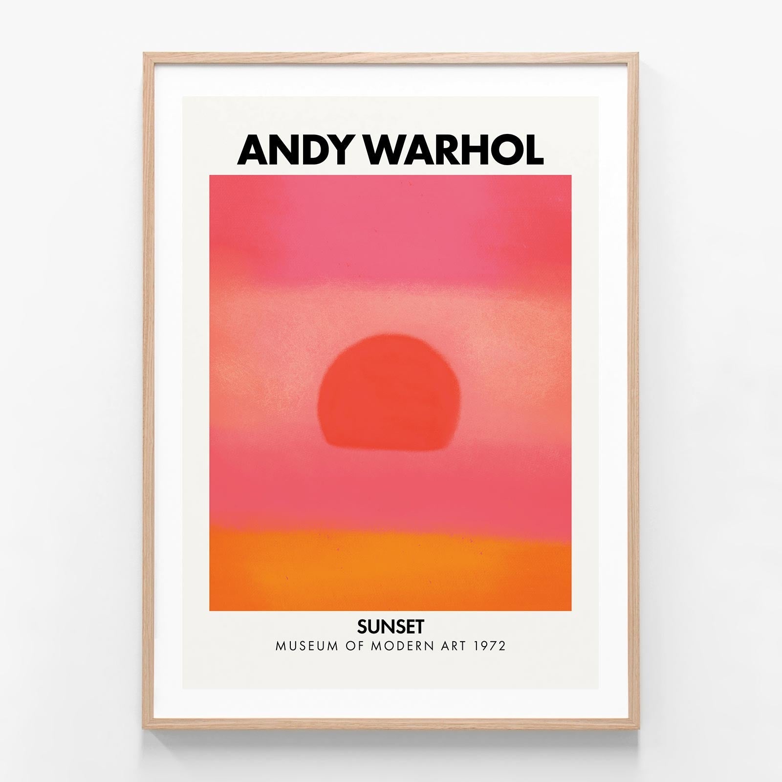 Andy Warhol Sunset No. 2 oak framed print