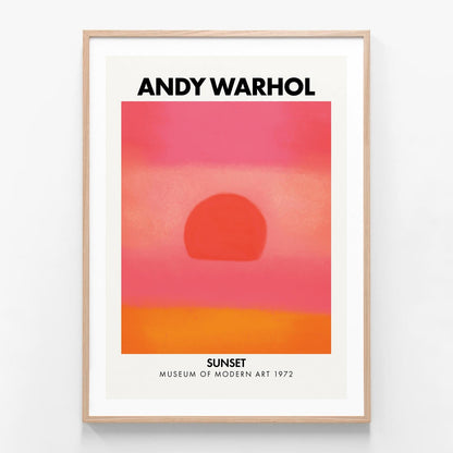 Andy Warhol Sunset No. 2 oak framed print