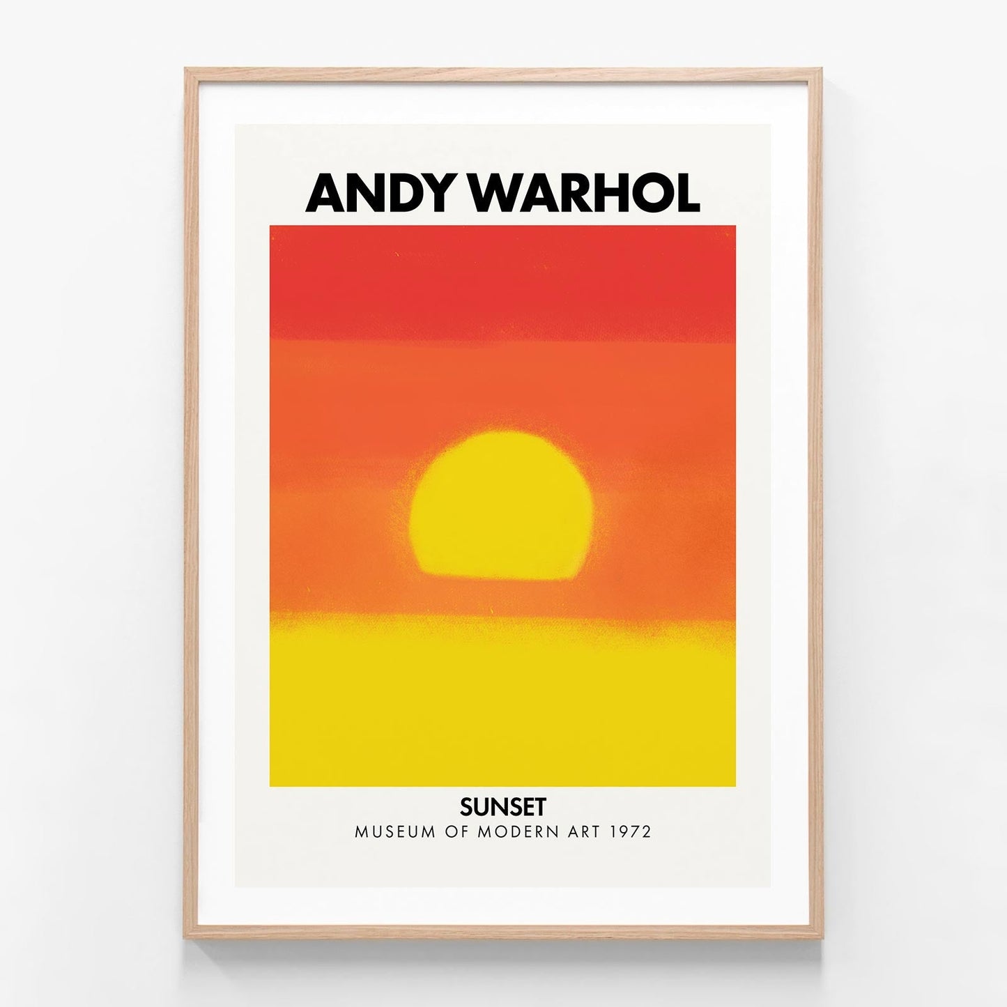 Andy Warhol Sunset No. 3 oak framed print