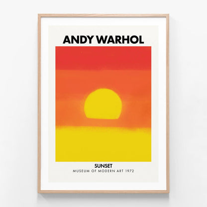 Andy Warhol Sunset No. 3 oak framed print