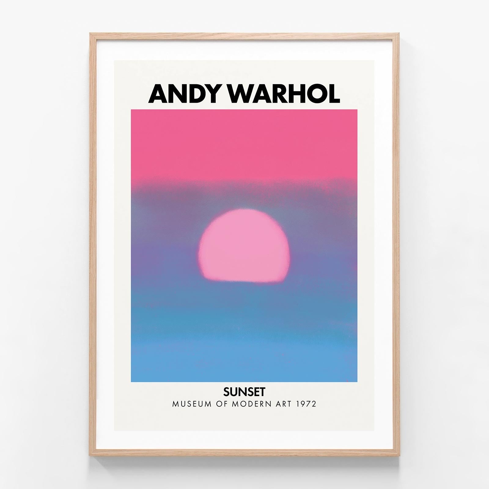 Andy Warhol Sunset No. 4 oak framed print