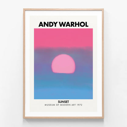 Andy Warhol Sunset No. 4 oak framed print