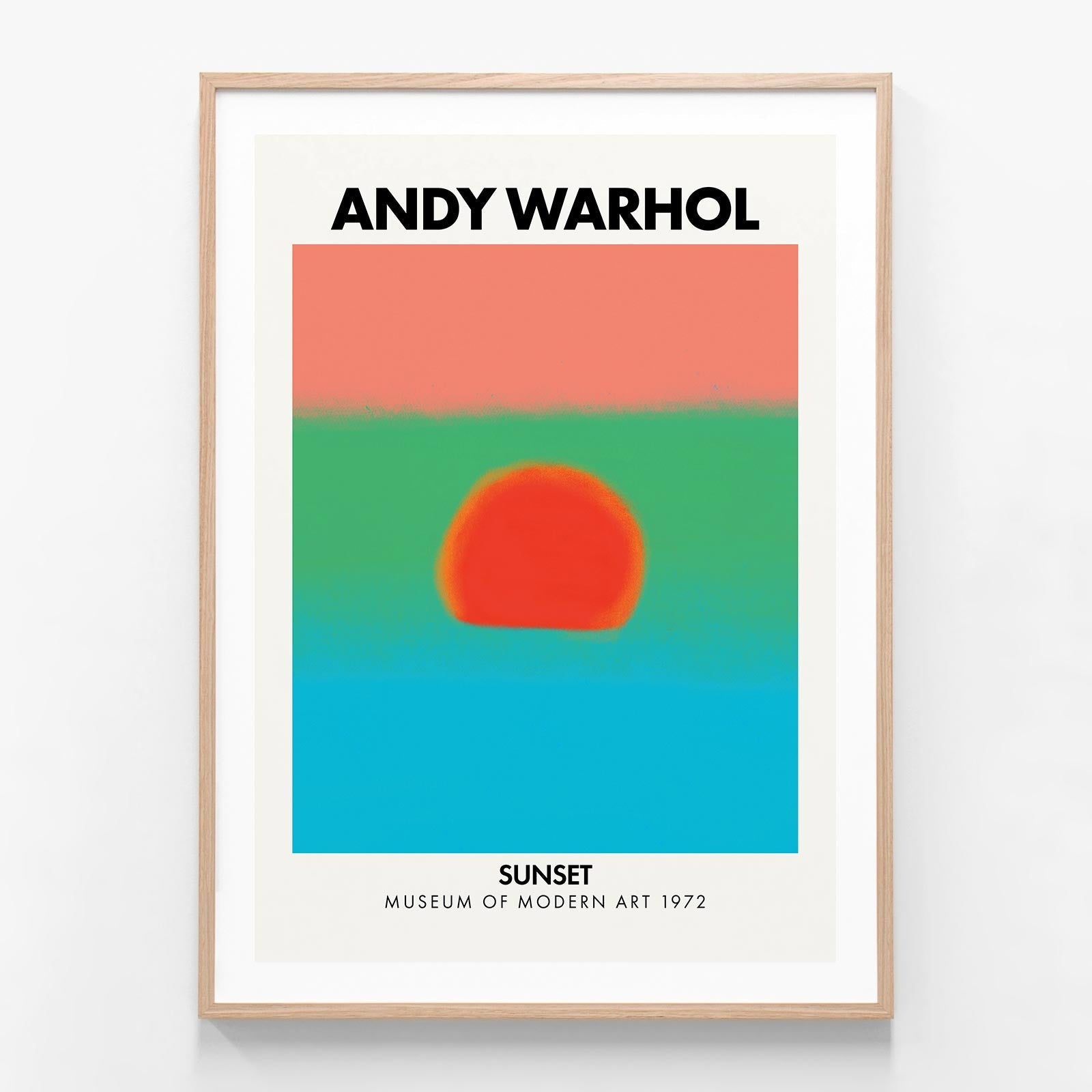 Andy Warhol Sunset No. 5 oak framed print