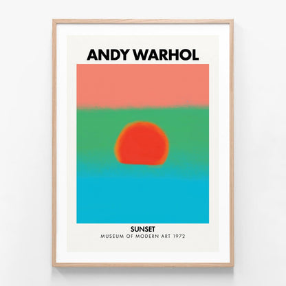 Andy Warhol Sunset No. 5 oak framed print