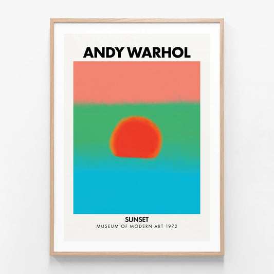 Andy Warhol Sunset No. 5 oak framed print
