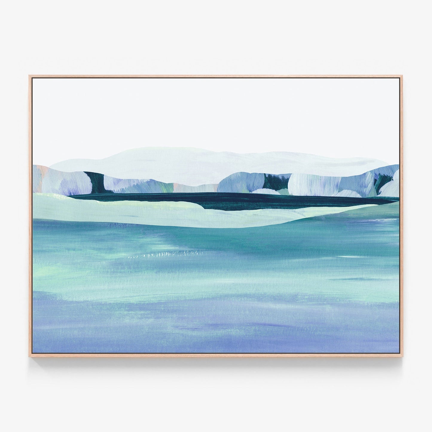 Aqua Landscape 2 Canvas wall art print