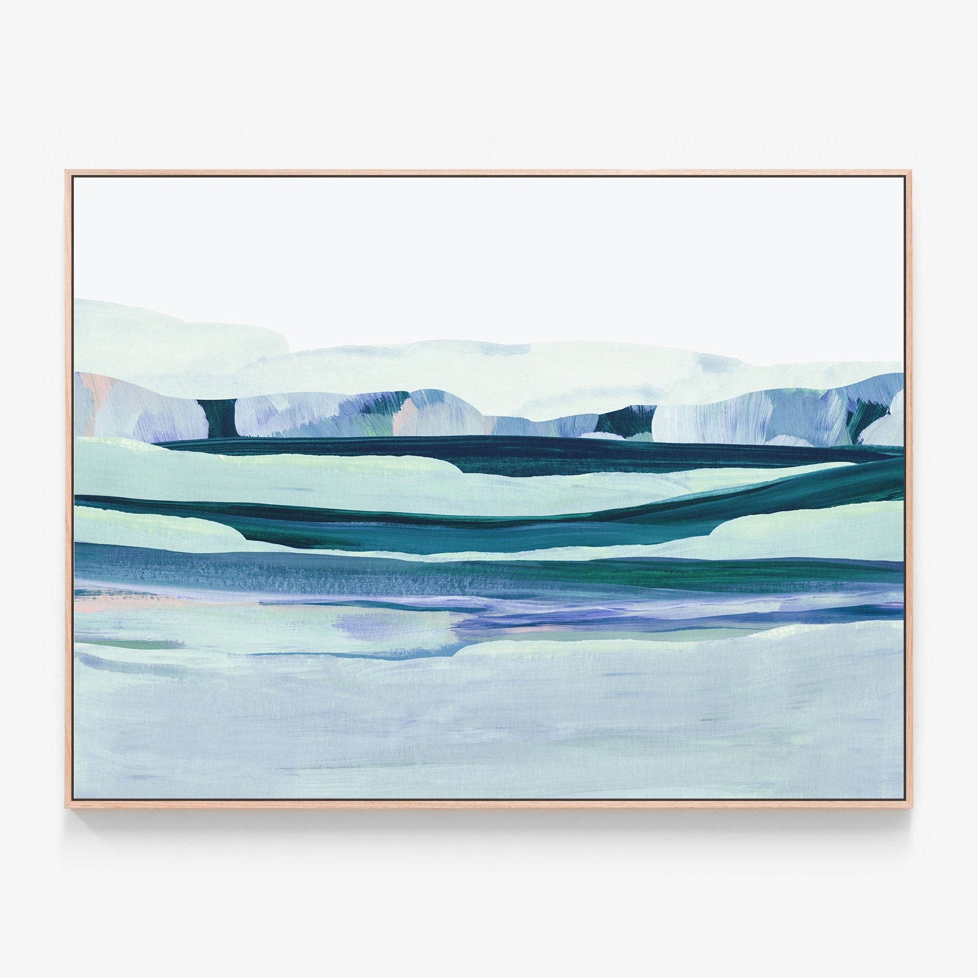 Aqua Landscape Canvas wall art print