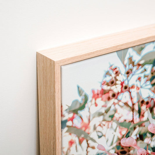 Australian Florals Canvas wall art corner detail